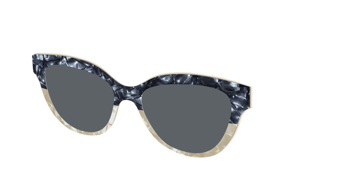 The Polarized Navy to Taupe Pearl Split Sun Top - Angle Top Image - Pair Eyewear