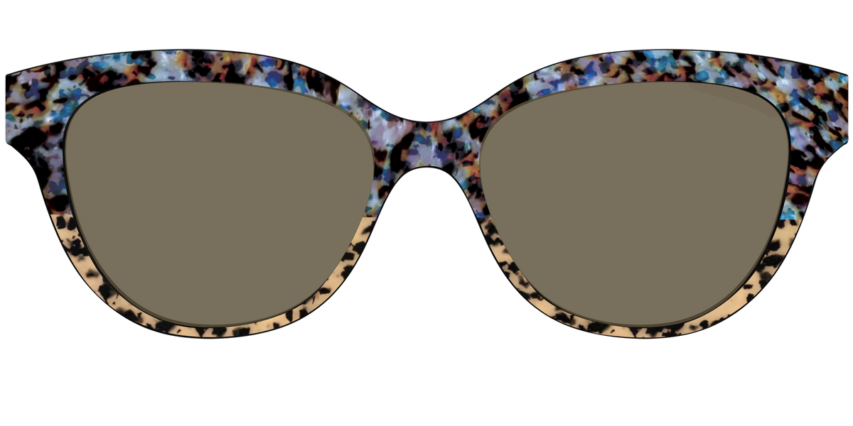 The Polarized Oasis Tortoise Split Sun Top - Front Top Image - Pair Eyewear
