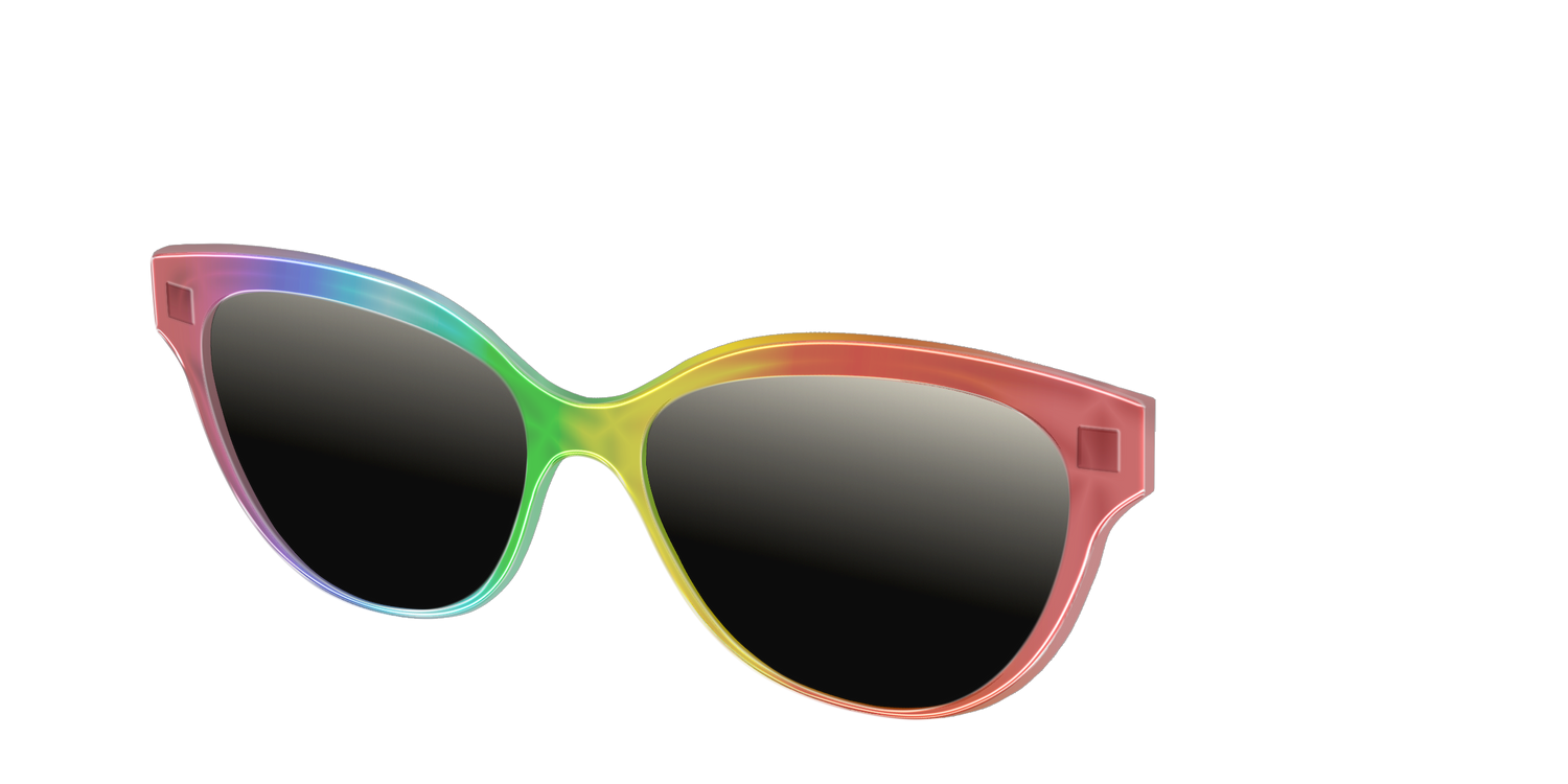 The Polarized Rainbow Gradient Sun Top - Angle Top Image - Pair Eyewear