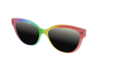 The Polarized Rainbow Gradient Sun Top - Angle Top Thumbnail - Pair Eyewear