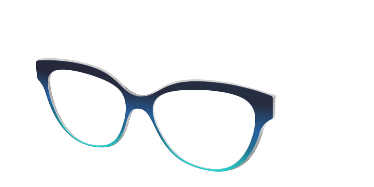 The Royal Blue to Seafoam Gradient - Angle Top Image - Pair Eyewear