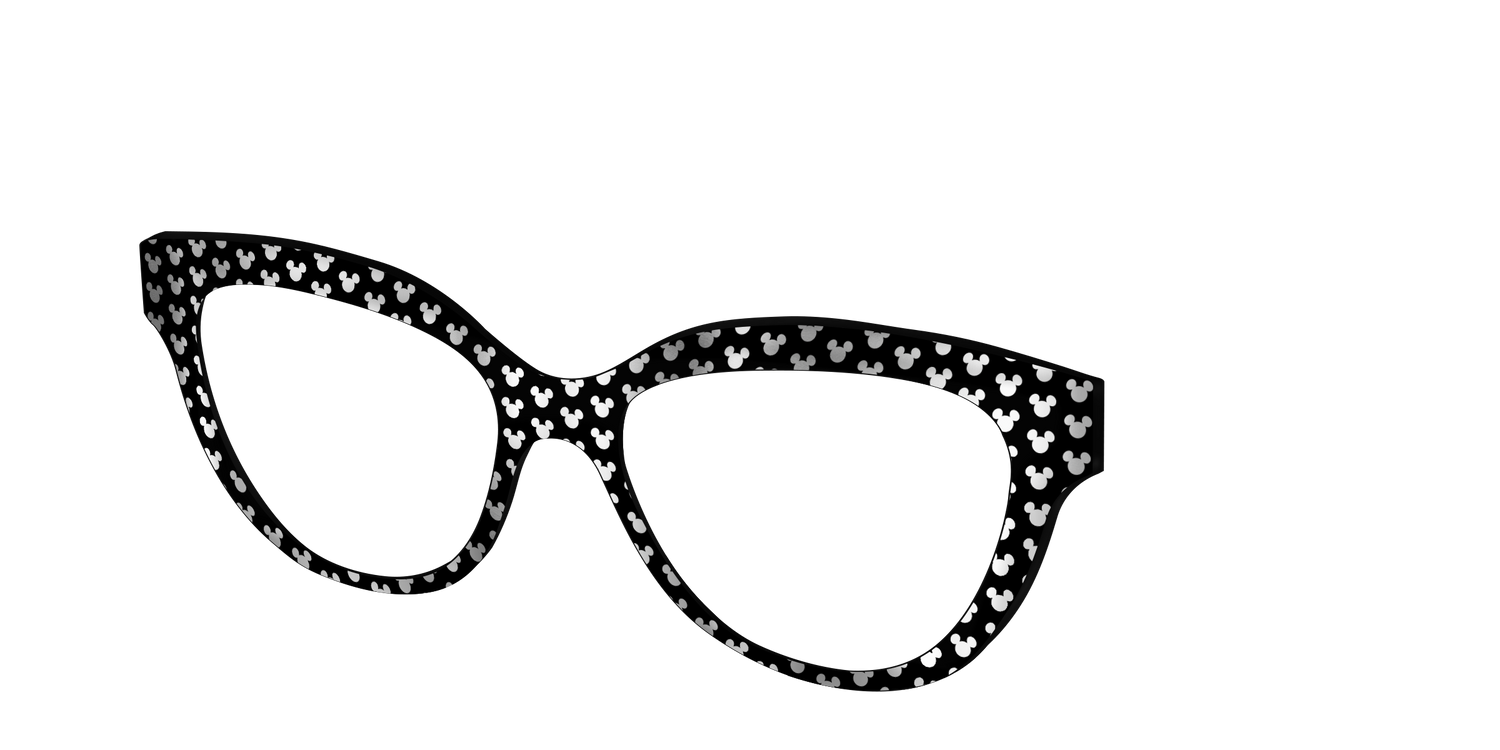 The Silver Foil Mickey - Angle Top Image - Pair Eyewear