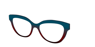 The Teal to Espresso Gradient - Angle Top Thumbnail - Pair Eyewear