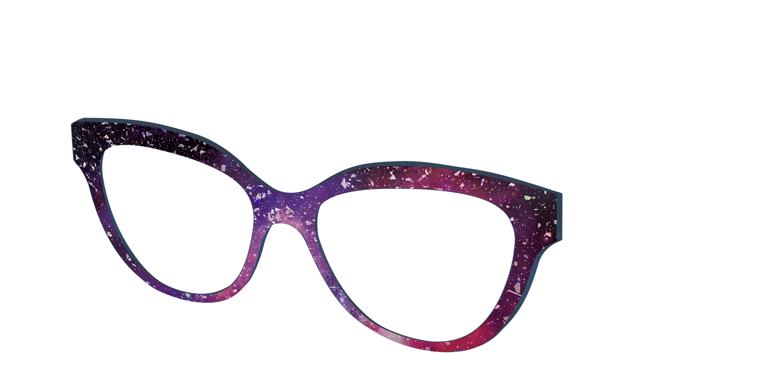 The Twilight Sky with Holographic Glitter - Angle Top Image - Pair Eyewear