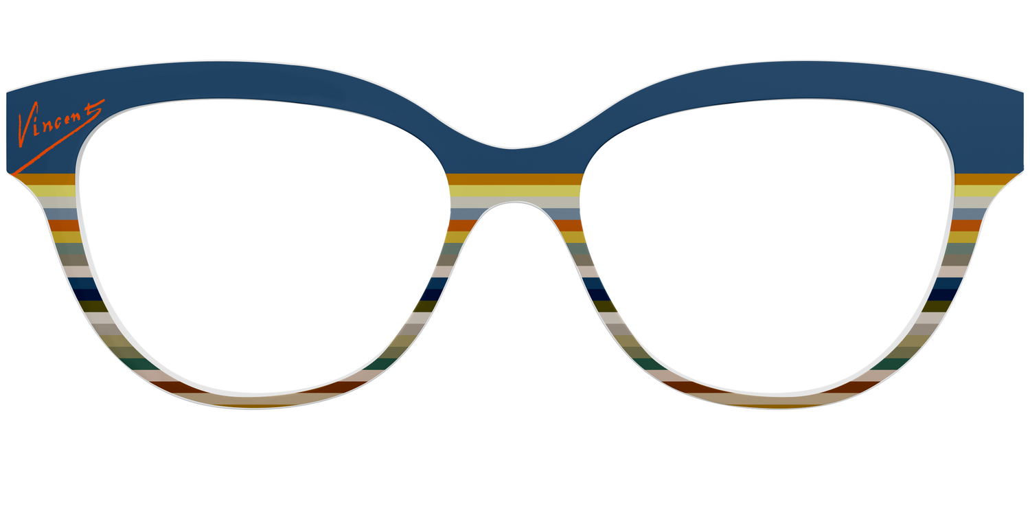 The Vincent Stripes - Front Top Image - Pair Eyewear