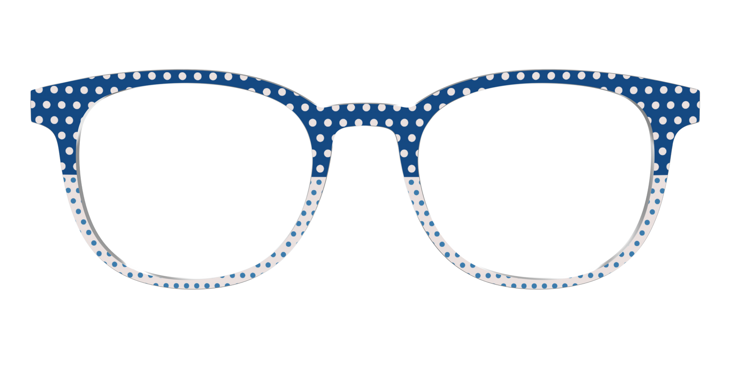 The Aegean Polka Dot Print Mix - Front Top Image - Pair Eyewear