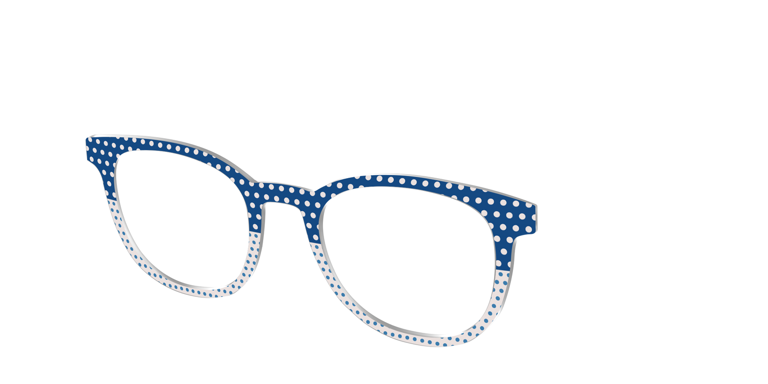 The Aegean Polka Dot Print Mix - Angle Top Image - Pair Eyewear