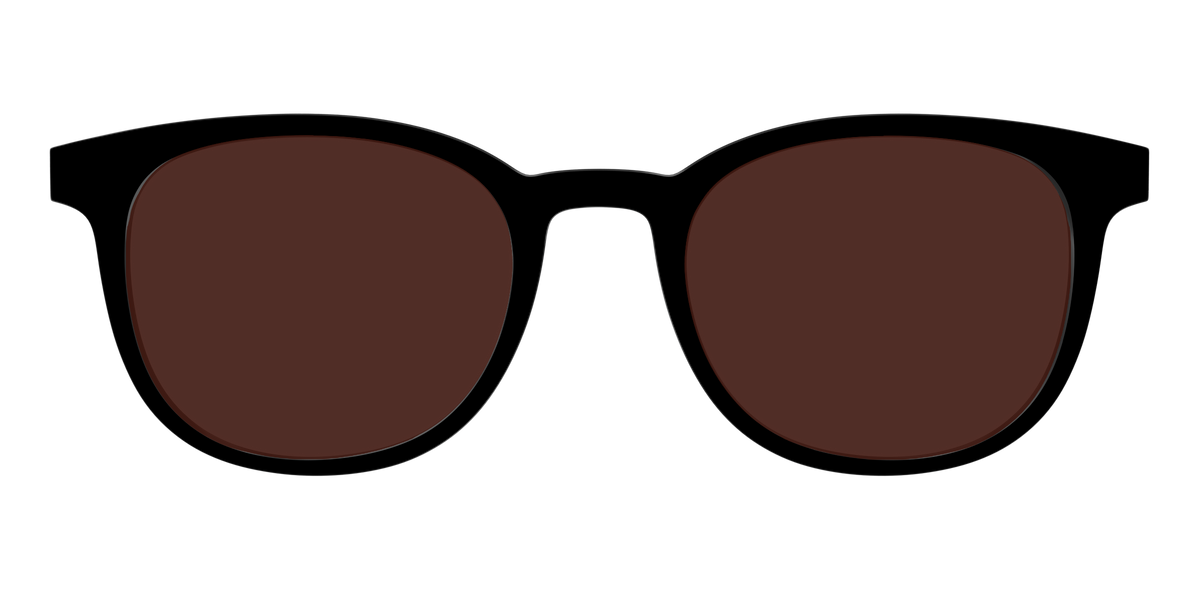 The Black with Brown Golf lens - Front Top Image - Pair Eyewear