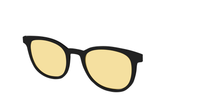 The Black With Citrine Yellow Lens - Angle Top Thumbnail - Pair Eyewear