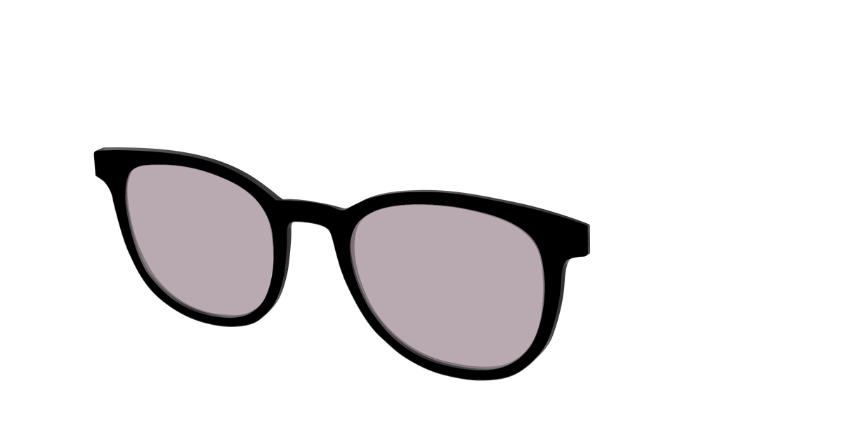 The Black with Gray Gaming lens - Angle Top Image - Pair Eyewear
