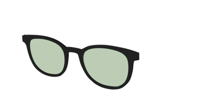 The Black With Sage Green Lens - Angle Top Thumbnail - Pair Eyewear