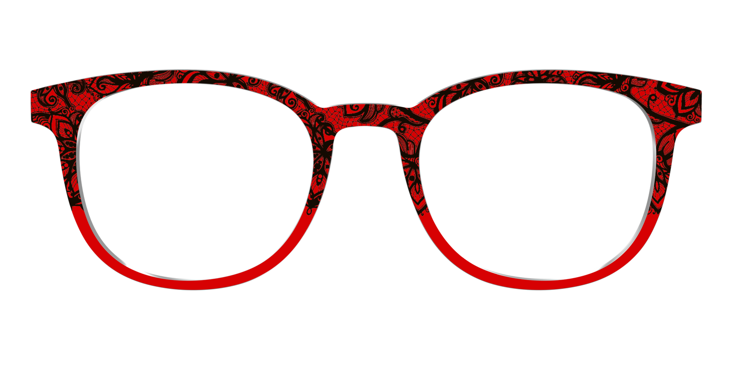 The Blood Red Lace Split - Front Top Image - Pair Eyewear
