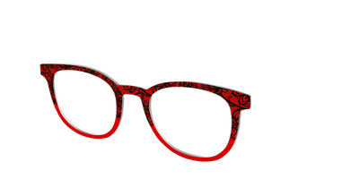 The Blood Red Lace Split - Angle Top Thumbnail - Pair Eyewear
