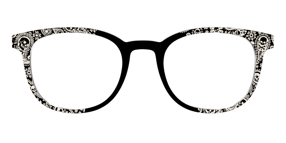 The Bone White Paisley - Front Top Image - Pair Eyewear