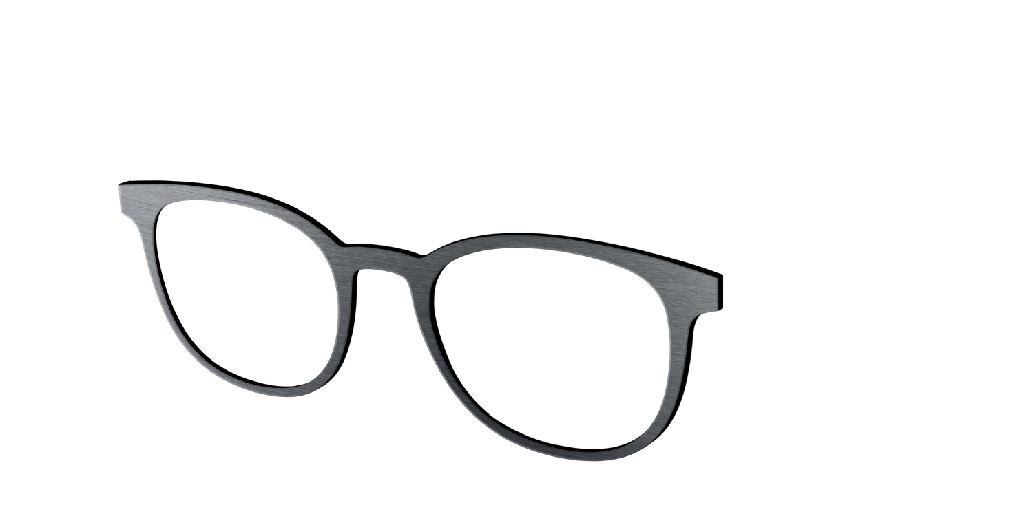 The Brushed Nickel - Angle Top Image - Pair Eyewear