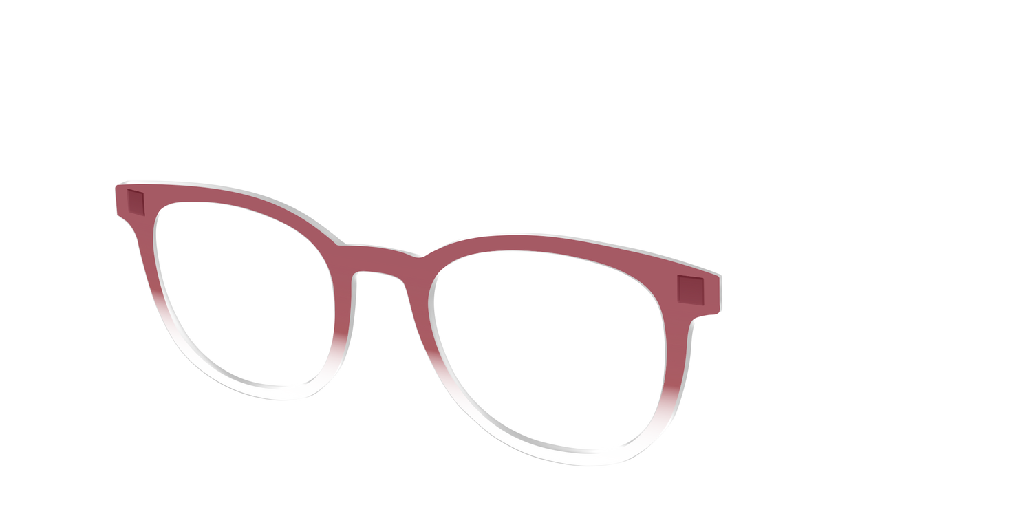 The Burgundy Gradient Crystal - Angle Top Image - Pair Eyewear