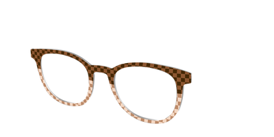 The Cappuccino Check Split - Angle Top Thumbnail - Pair Eyewear