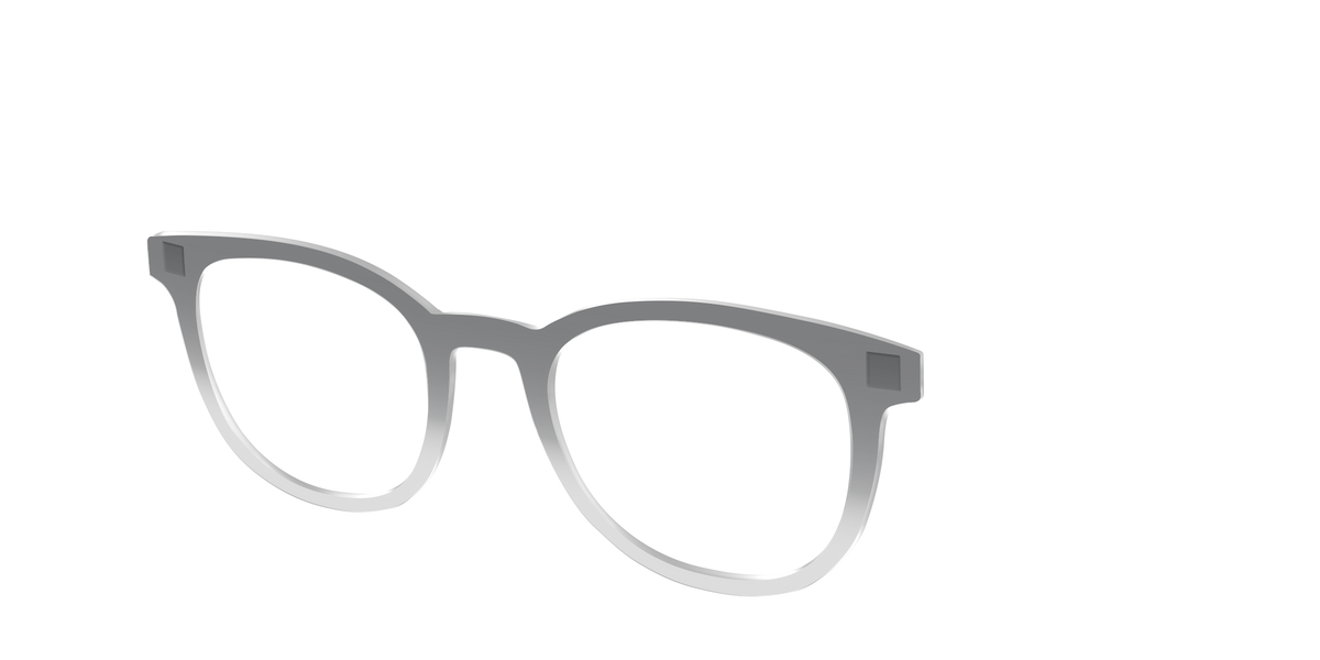 The Charcoal to Light Gray Gradient Crystal - Angle Top Image - Pair Eyewear