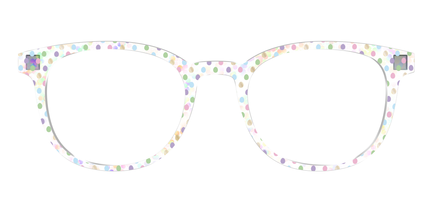 The Egg Polka Dot with Gold Foil Crystal - Front Top Image - Pair Eyewear