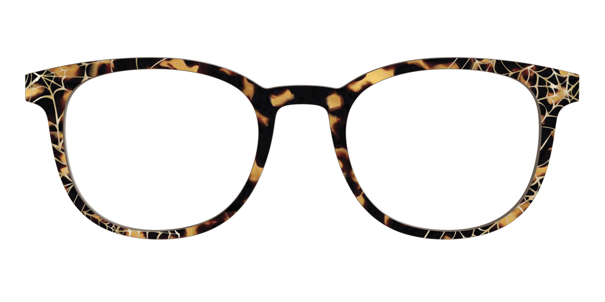 The Haunted Tortoise with Gold Foil Webs - Front Top Image - Pair Eyewear