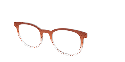 The Inferno Orange Gradient Crystal Polka Dots - Angle Top Thumbnail - Pair Eyewear