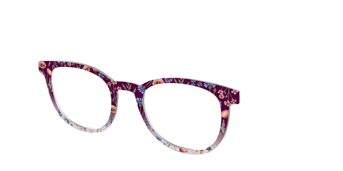 The Mulberry Floral Dip-Dye - Angle Top Image - Pair Eyewear
