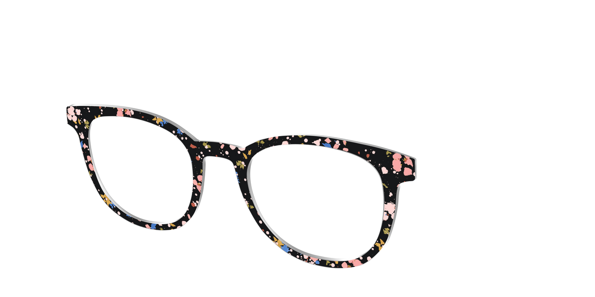 The Pallid Paint Splatter - Angle Top Image - Pair Eyewear
