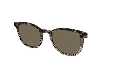 The Polarized Ink Blot Tortoise Split Sun Top - Angle Top Thumbnail - Pair Eyewear
