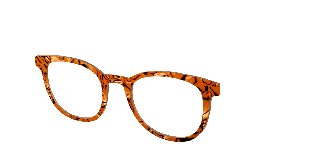 The Pumpkin Pearl Swirl - Angle Top Image - Pair Eyewear