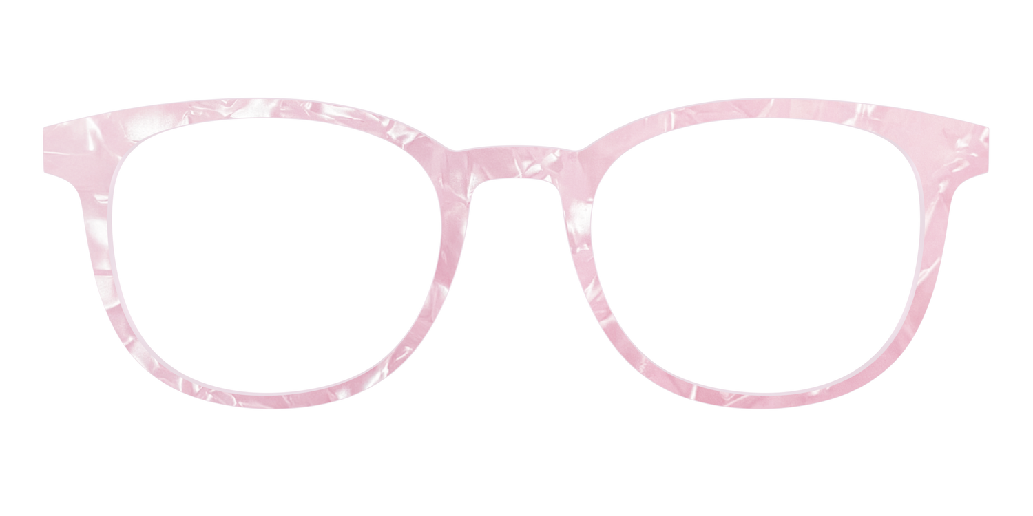 The Rose Quartz Pearl Marble - Front Top Image - Pair Eyewear