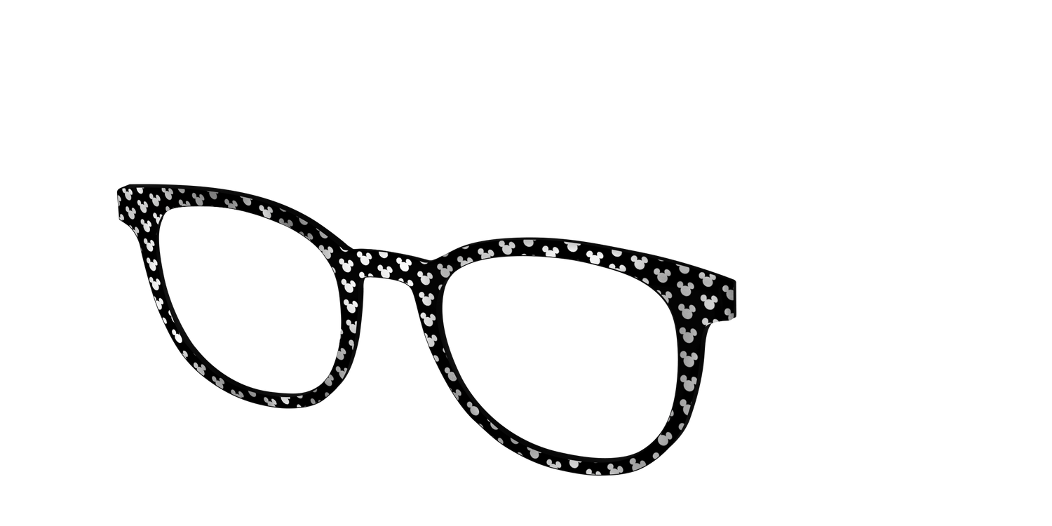 The Silver Foil Mickey - Angle Top Image - Pair Eyewear
