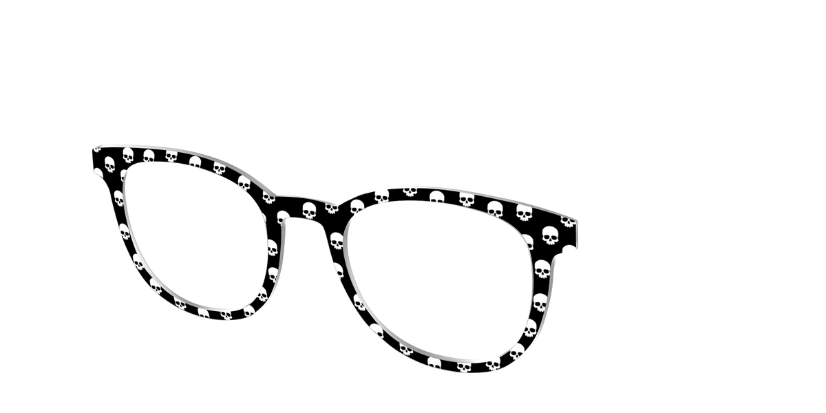 The Simple Spooky Skulls - Angle Top Image - Pair Eyewear