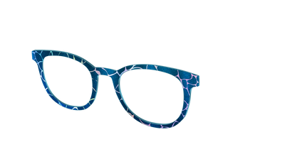 The Teal Shimmer Holographic Pool - Angle Top Thumbnail - Pair Eyewear