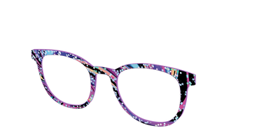 The Vaporwave Marble with Star Glitter - Angle Top Thumbnail - Pair Eyewear