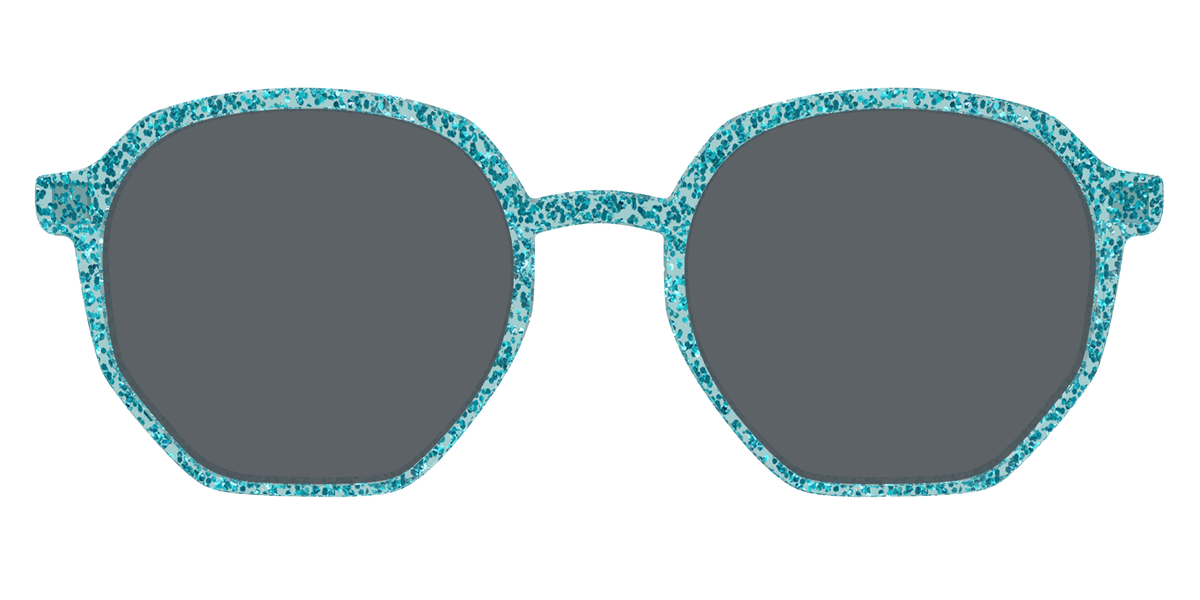 The Polarized Aquamarine Sparkle Sun Top - Front Top Image - Pair Eyewear