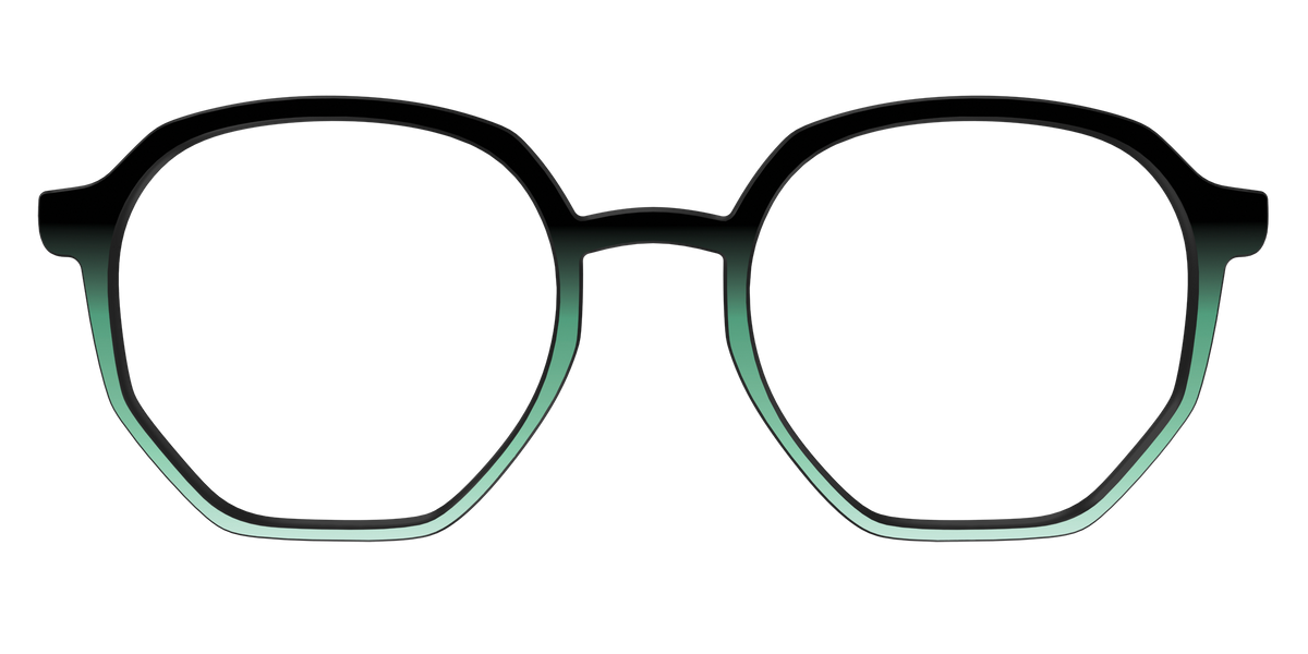 The Black to Spearmint Gradient - Front Top Image - Pair Eyewear