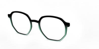 The Black to Spearmint Gradient - Angle Top Thumbnail - Pair Eyewear