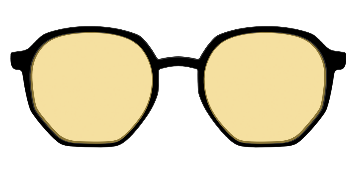 The Black With Citrine Yellow lens - Front Top Image - Pair Eyewear
