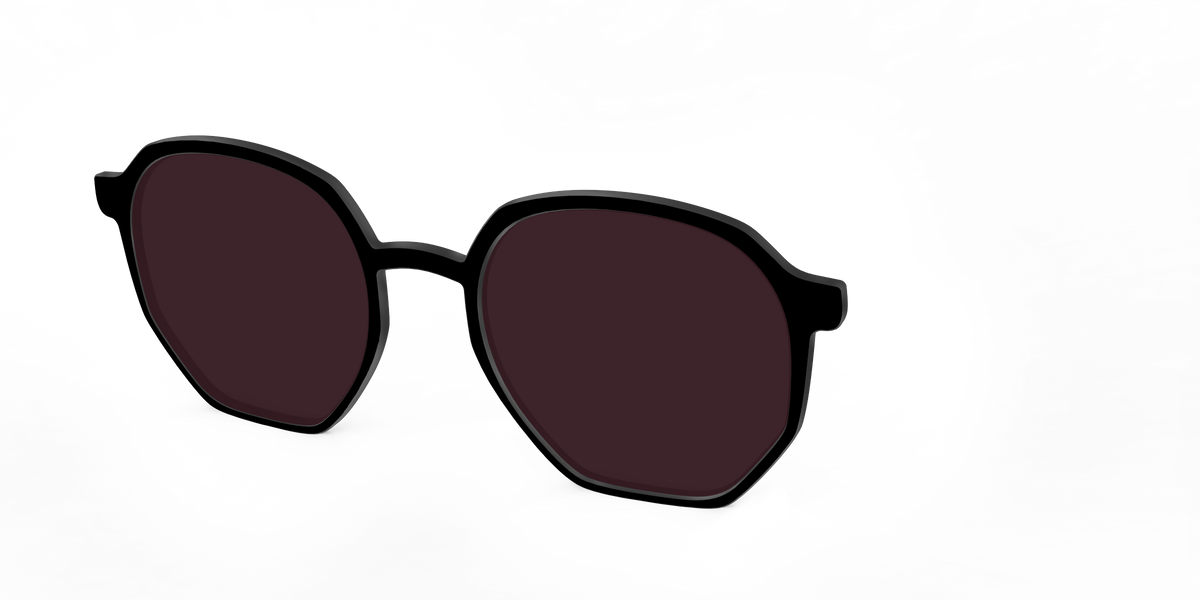 The Black with Water lens - Angle Top Image - Pair Eyewear