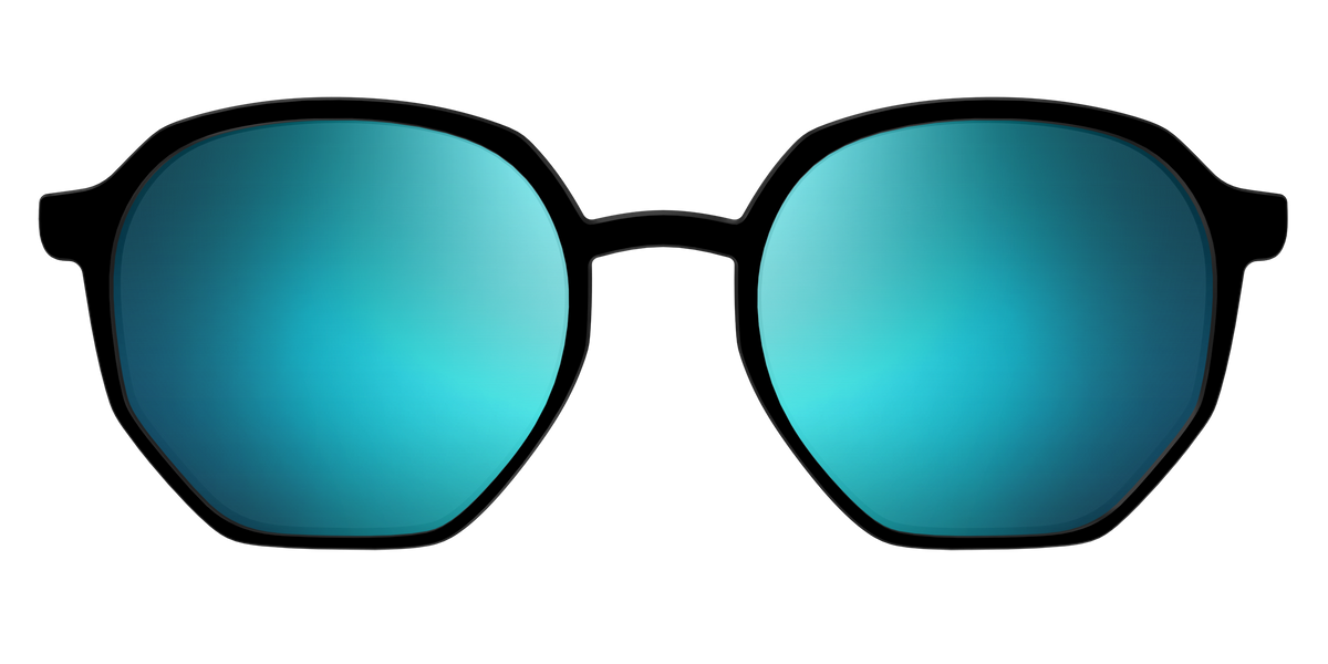 The Polarized Blue Reflective Sun Top - Front Top Image - Pair Eyewear