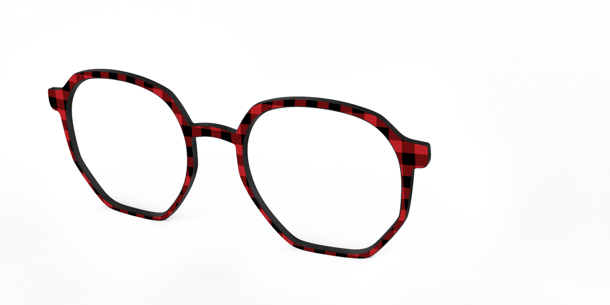 The Buffalo Plaid - Angle Top Image - Pair Eyewear