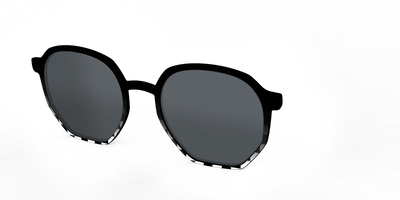 The Polarized Checkerboard Fade Sun Top - Angle Top Thumbnail - Pair Eyewear
