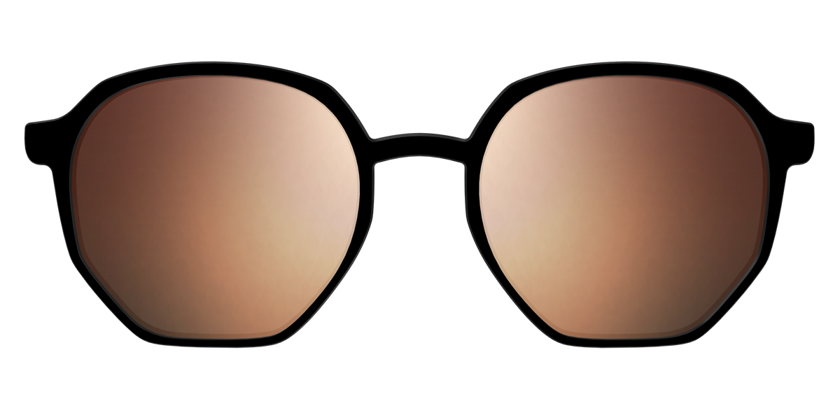 The Polarized Gold Reflective Sun Top - Front Top Image - Pair Eyewear
