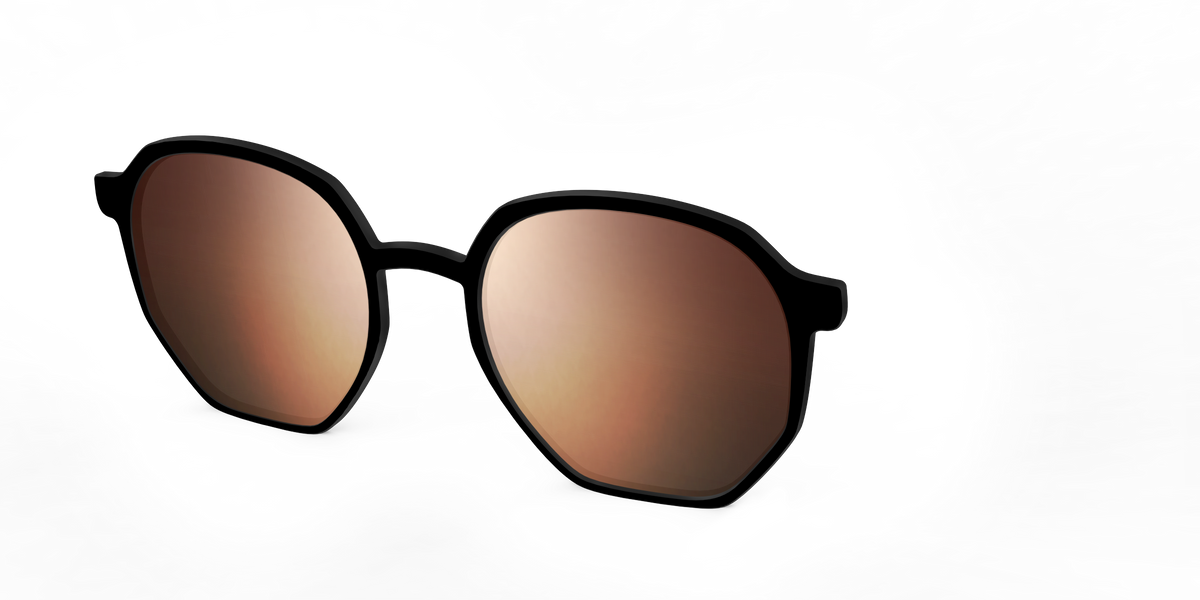 The Polarized Gold Reflective Sun Top - Angle Top Image - Pair Eyewear