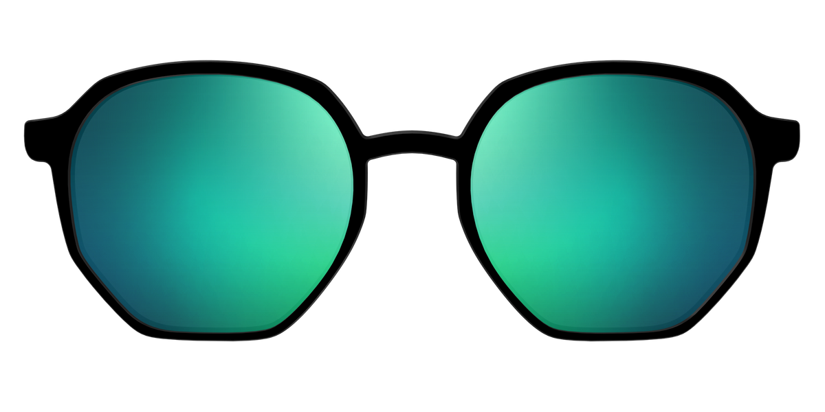 The Polarized Green Reflective Sun Top - Front Top Image - Pair Eyewear