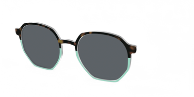 The Polarized Matcha Split Sun Top - Angle Top Thumbnail - Pair Eyewear