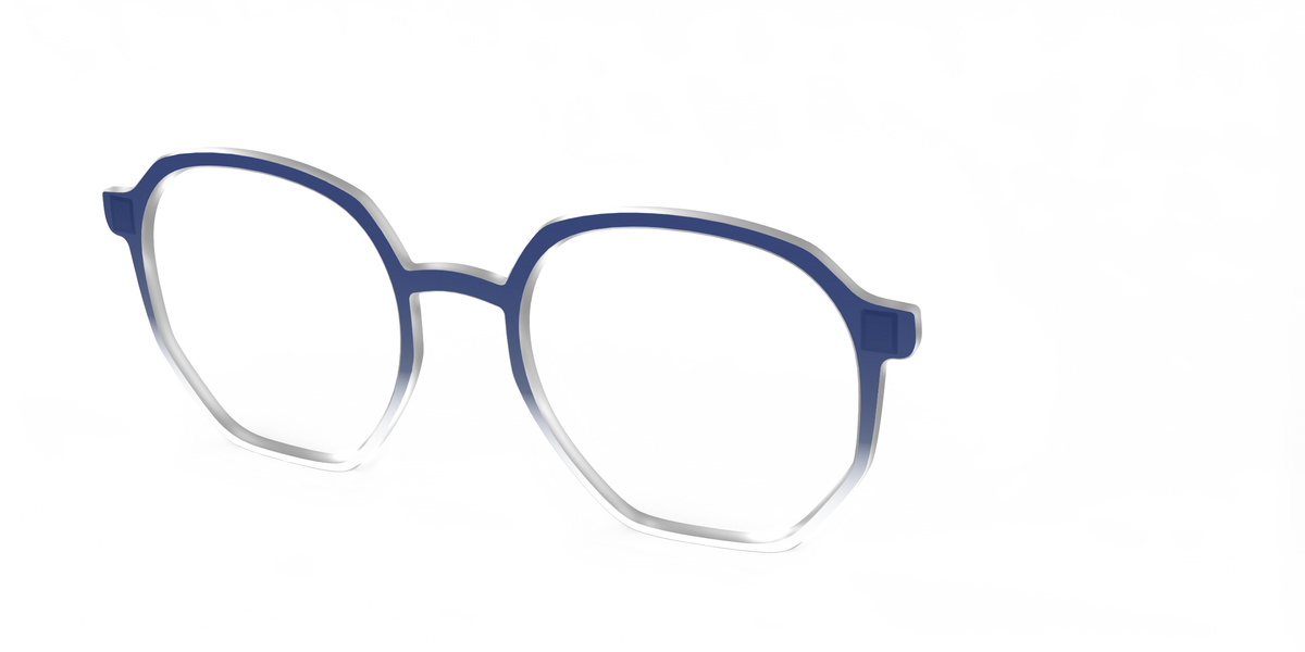 The Navy Gradient Crystal - Angle Top Image - Pair Eyewear