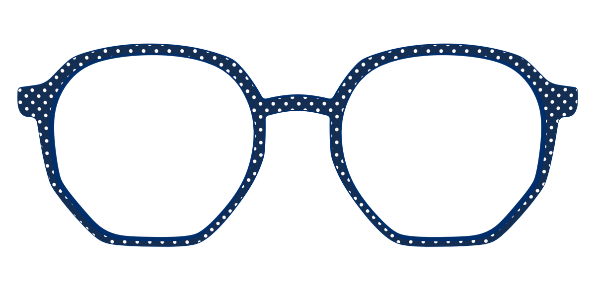 The Navy Pin Dot - Front Top Image - Pair Eyewear
