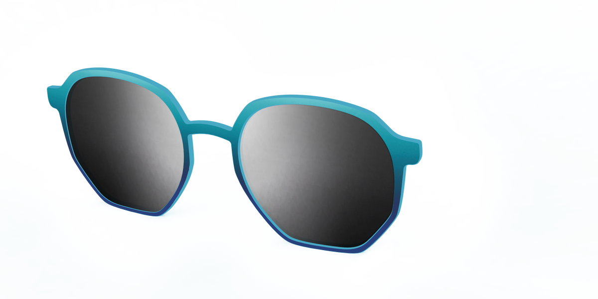 The Polarized Ocean Blue Sun Top - Angle Top Image - Pair Eyewear