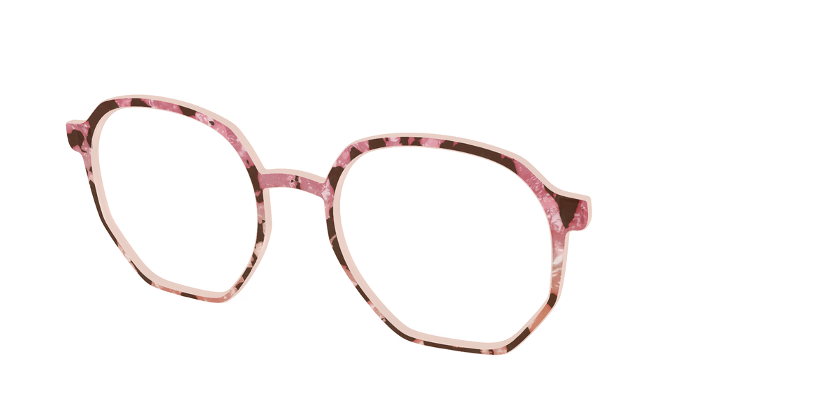 The Pale Peach Pearl Tortoise - Angle Top Image - Pair Eyewear